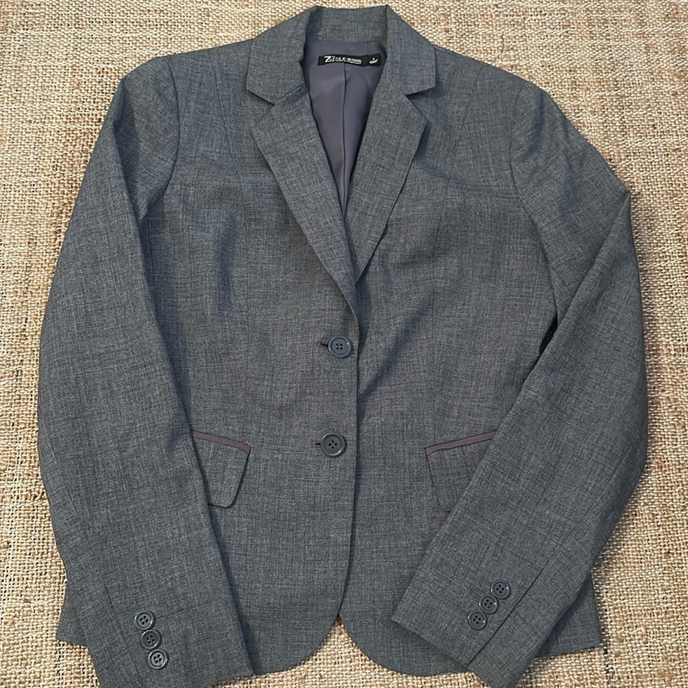 Women’s 7th Avenue New York & Co. Suiting Collection Size 2 Gray Blazer Jacket